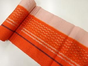 アンティーク　よろけ縞模様織出し帯地反物